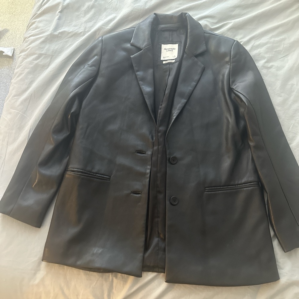 A&F vegan leather jacket